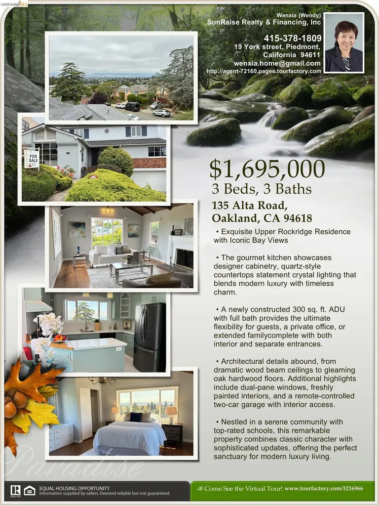 135 Alta Road Oakland CA 94618