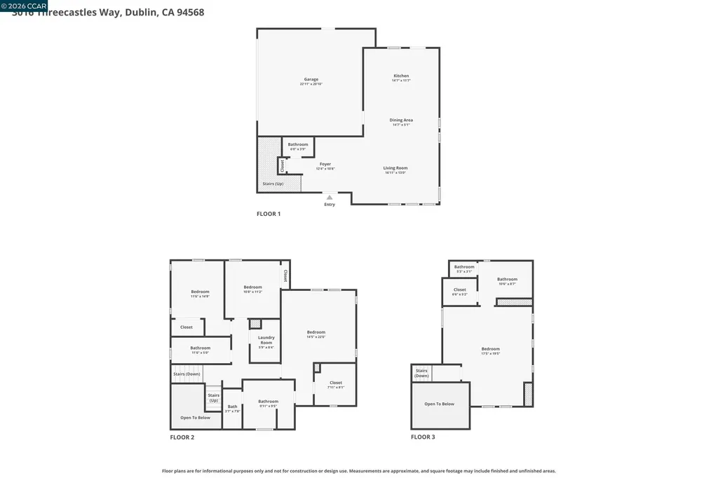 3016 Threecastles Way Dublin CA 94568