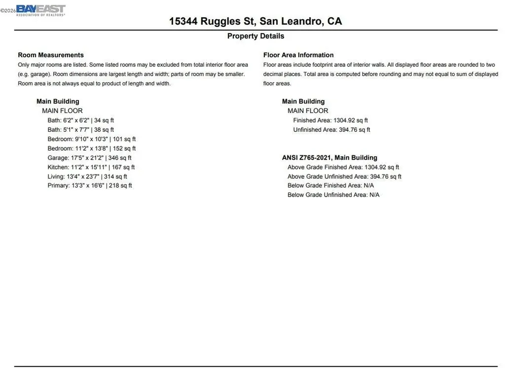 15344 Ruggles Street San Leandro CA 94579