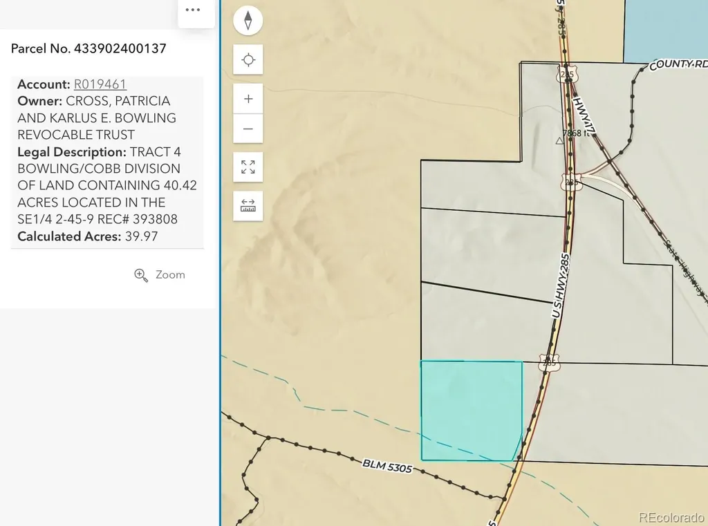 Tract 4 Bowling/cobb Division Of Land Saguache CO 81143