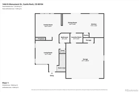 1444 N Monument Drive Castle Rock CO 80104