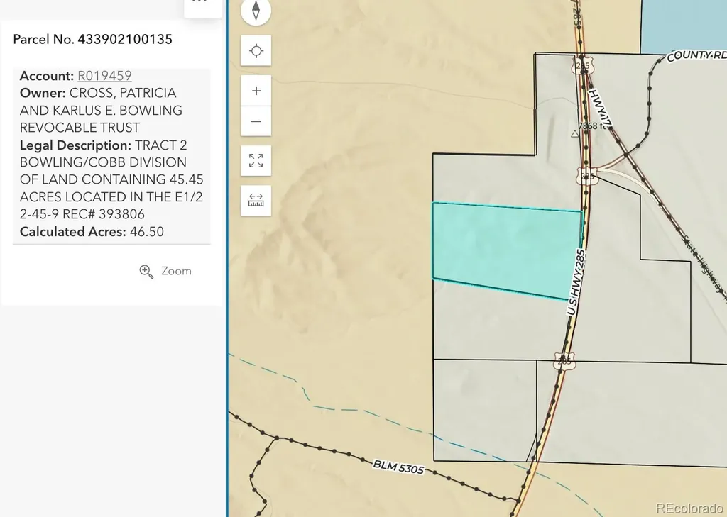 Tract 2 Bowling/cobb Division Of Land Saguache CO 81143