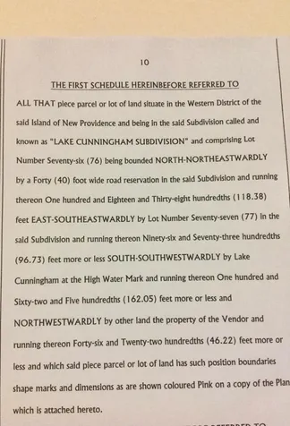 Lake Cunningham Estates L New Providence Paradise Island BS