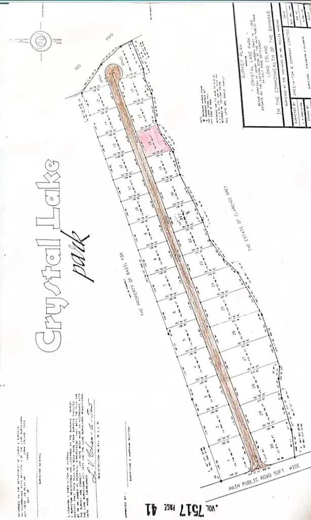 Lot No. 18 Crystal Lake Long Island BS