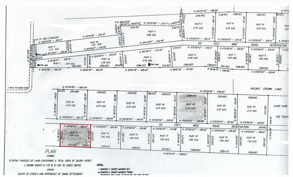 Plot# 11 O'neils Long Island BS