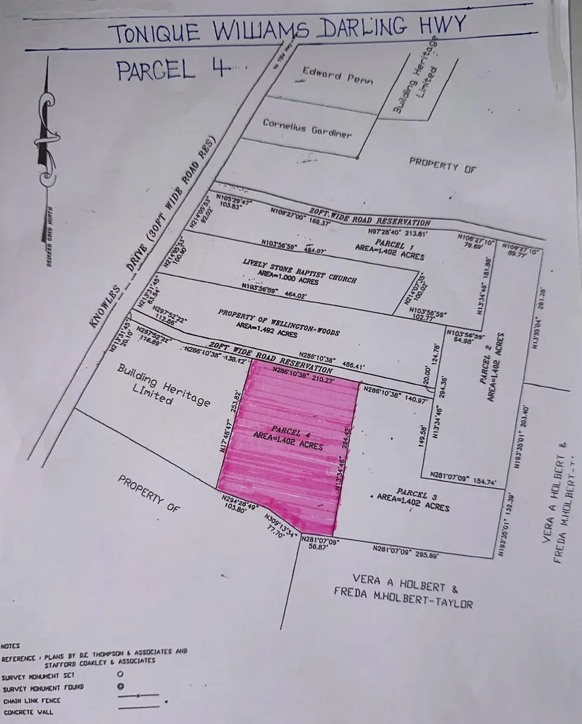 Tonique Williams-darling Parcel 4 -- 1.402 Acres New Providence Paradise Island BS