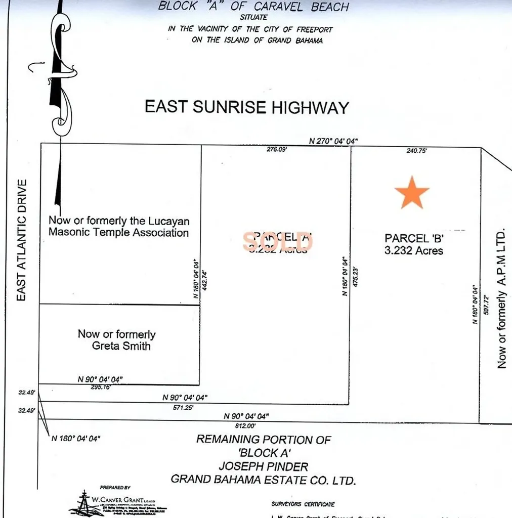 Sunrise Highway Tract B 3.23 Acres Grand Bahama Freeport BS