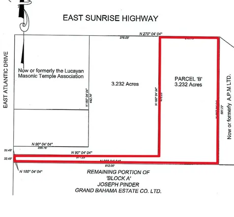 Sunrise Highway Tract B 3.23 Acres Grand Bahama Freeport BS