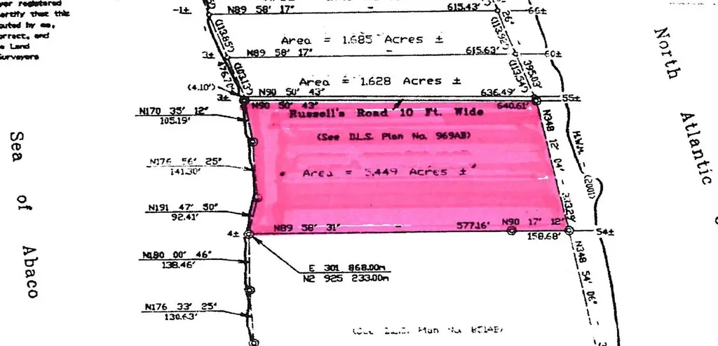 5.449 Acreage, Tilloo Cay Abaco BS