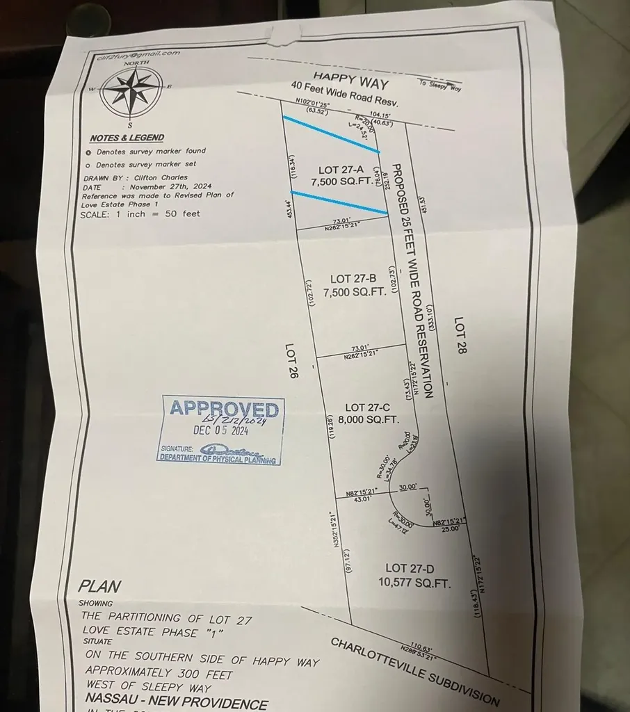 Lot 27d, Love Estates Sub New Providence Paradise Island BS