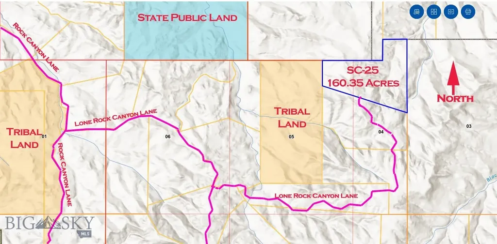 Tbd Lone Rock Canyon Lane Hysham MT 59076