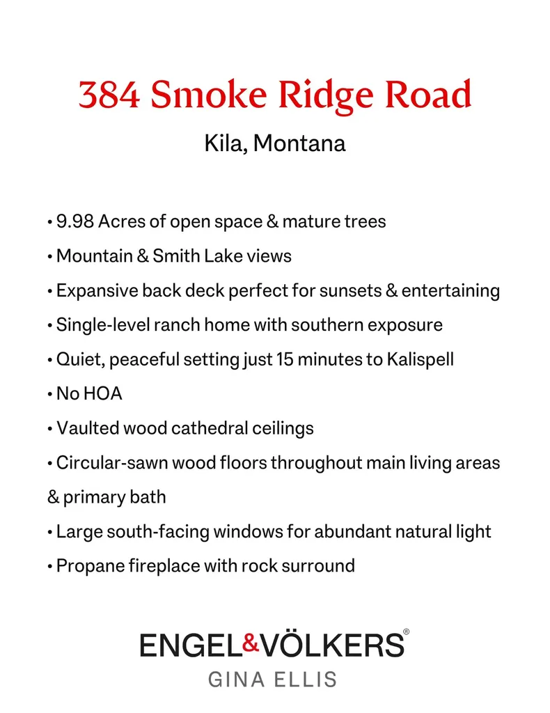 384 Smoke Ridge Road Kila MT 59920