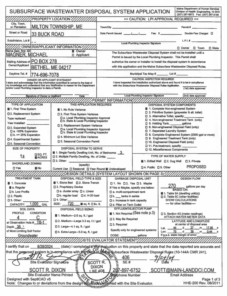 33 Buck Road Milton Twp ME 04219