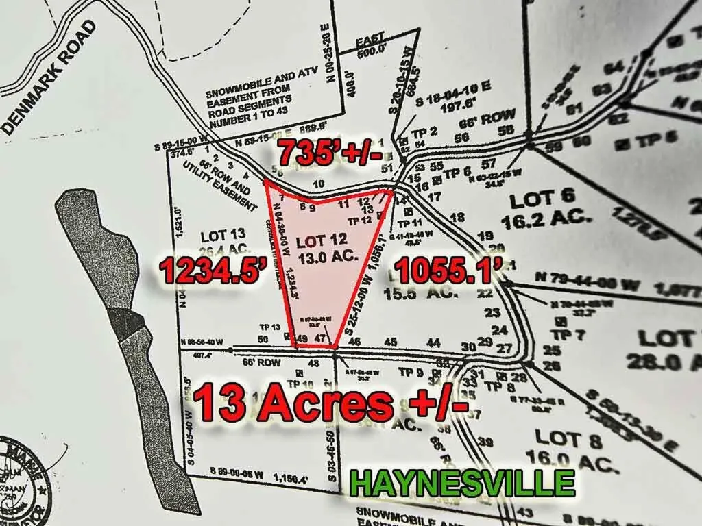 Lot 12 Denmark Road Haynesville ME 04497