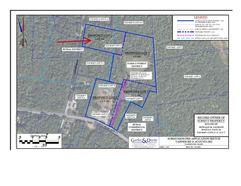 Map 9 Lot 24 Vanner Road Washington ME 04574