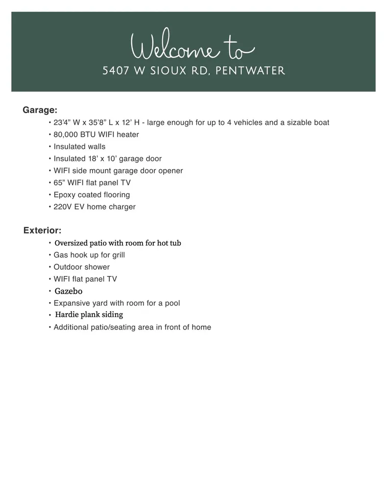 5407 W Sioux Road Pentwater Township MI 49449