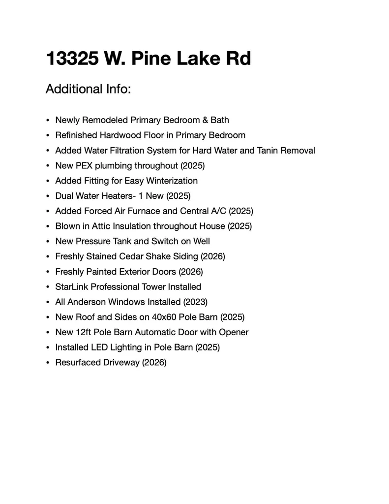 13325 W Pine Lake Road Norman Township MI 49660