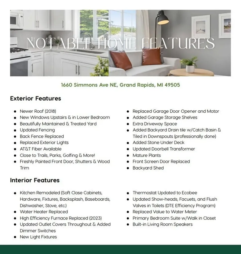 1660 Simmons Avenue NE Grand Rapids City MI 49505