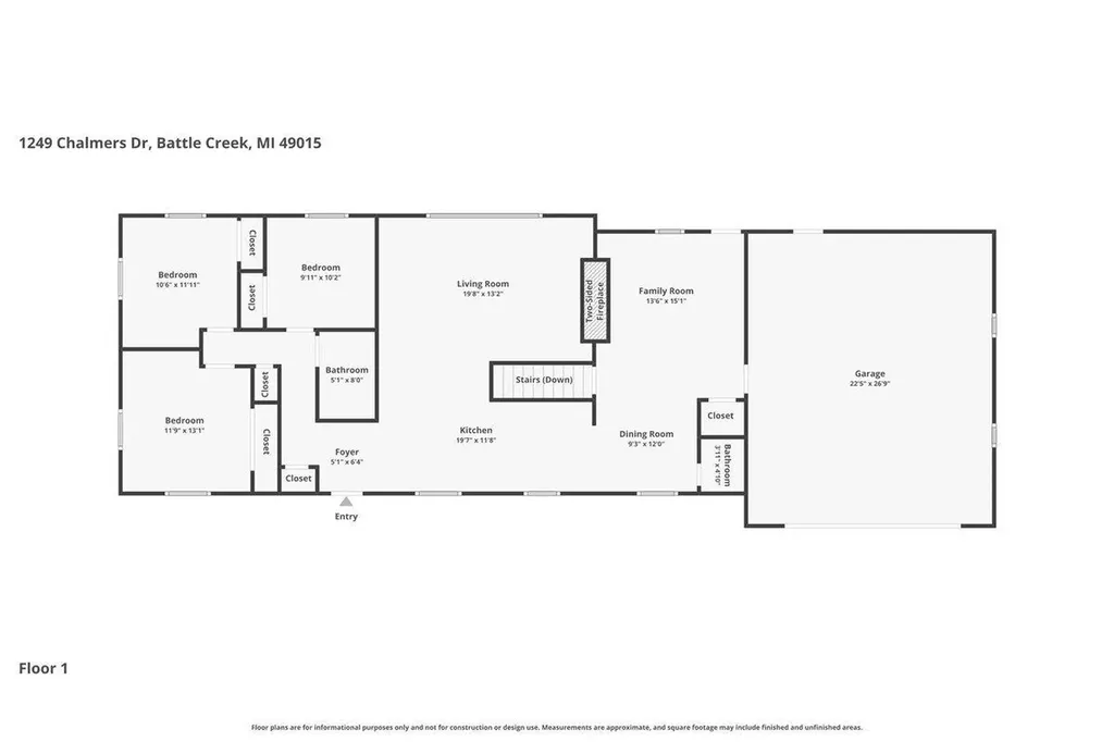 1249 Chalmers Drive Battle Creek City MI 49015