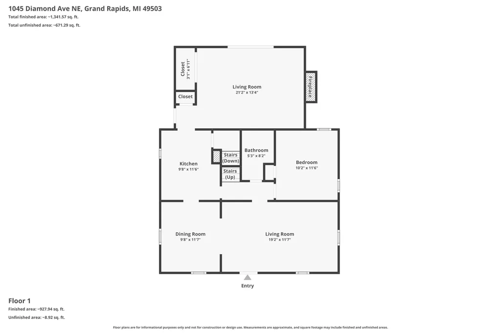 1045 Diamond Avenue NE Grand Rapids City MI 49503