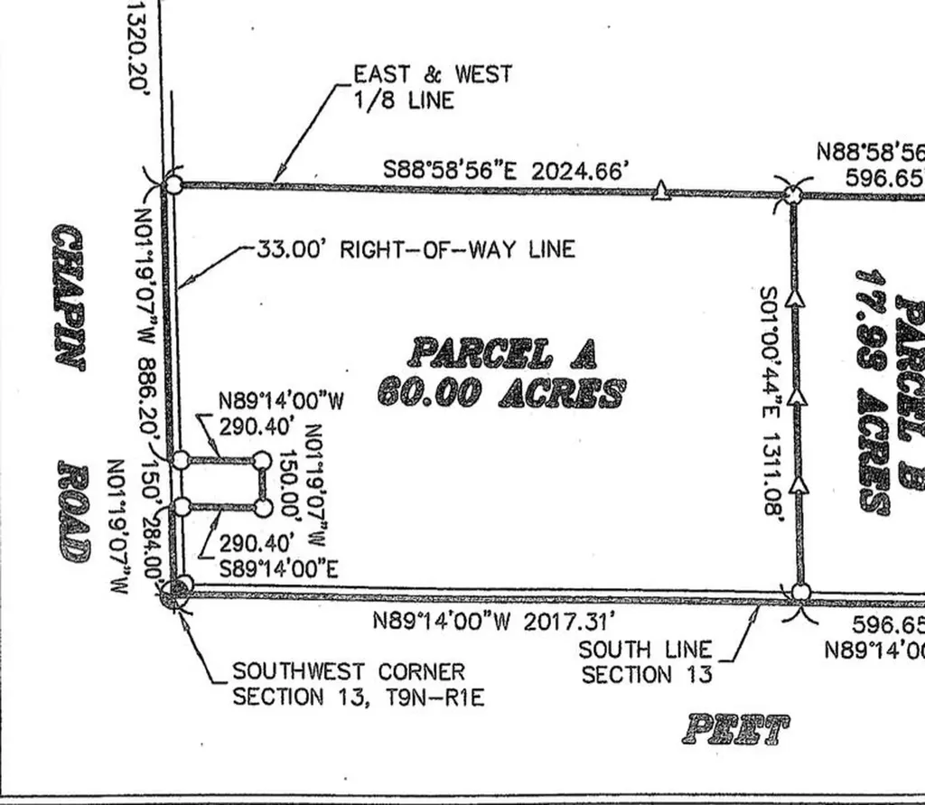 Chapin V/l Road Chapin Township MI 48831