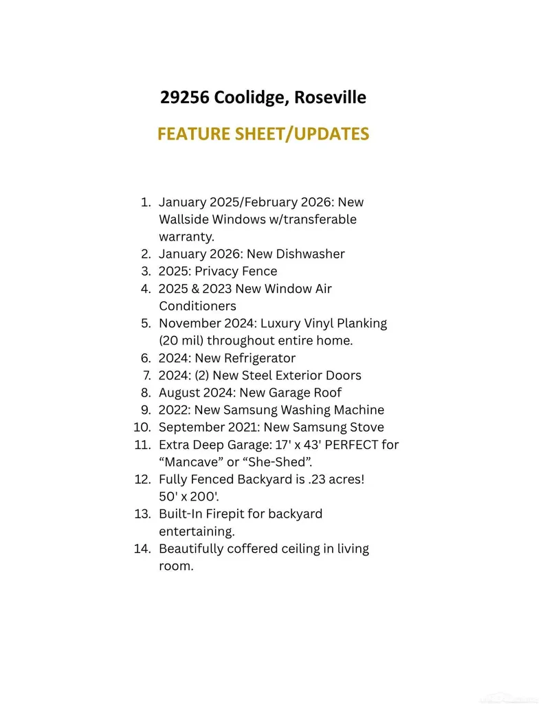 29256 Coolidge St Street Roseville City MI 48066