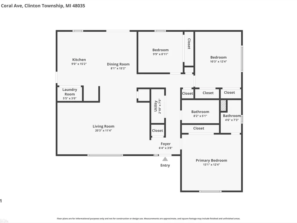 15861 Coral Avenue Clinton Charter Township MI 48035