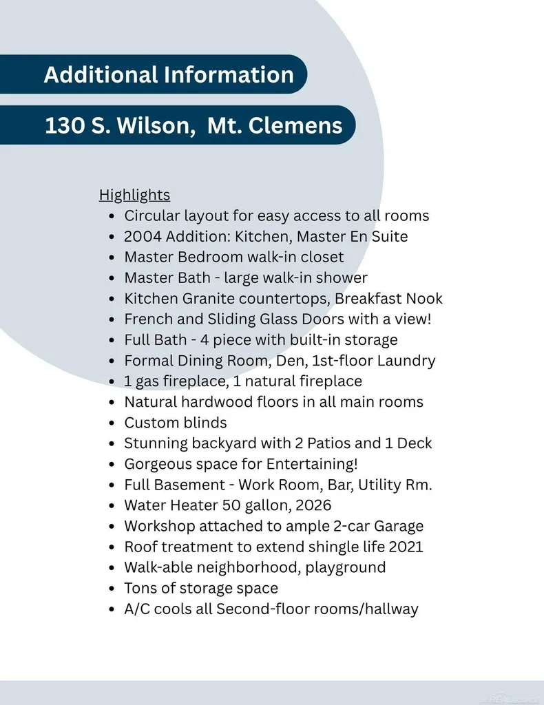 130 S Wilson Boulevard Mt. Clemens City MI 48043