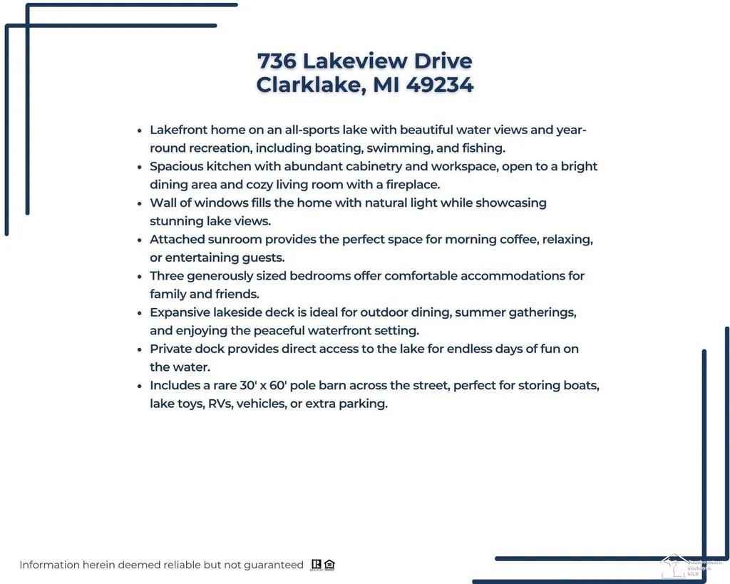 736 Lakeview Drive Columbia Township MI 49234