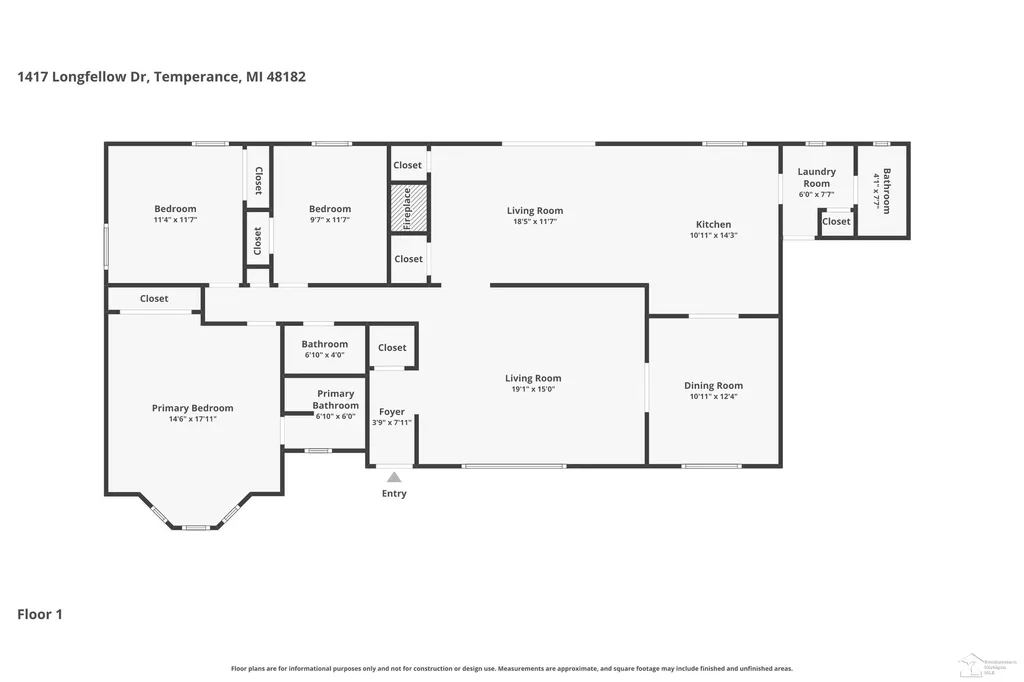 1417 Longfellow Drive Bedford Township MI 48182