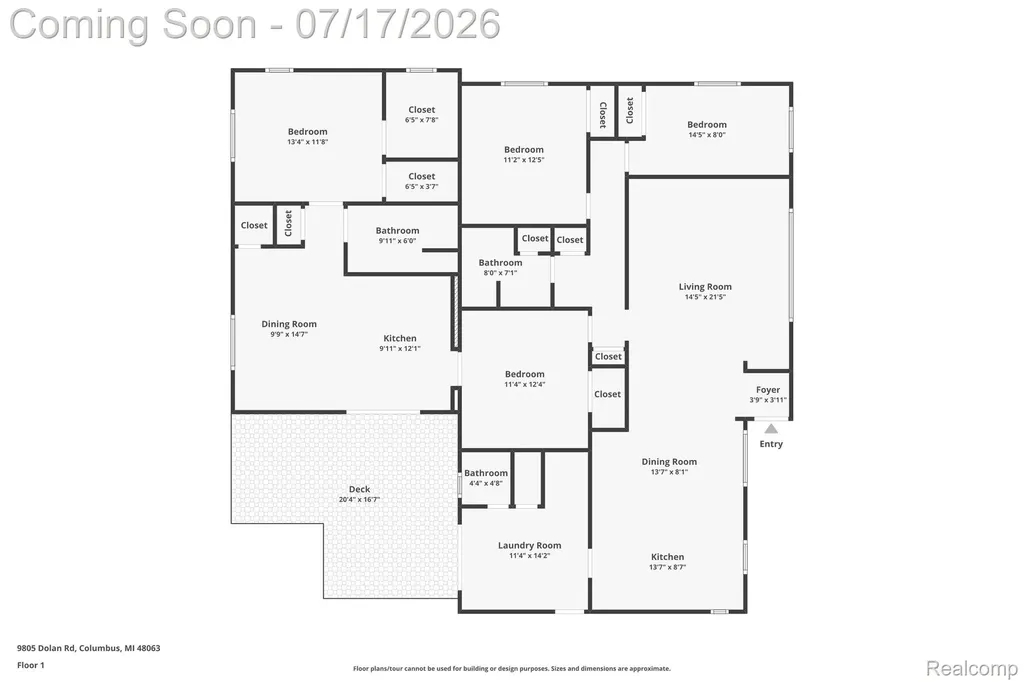 9805 Dolan Road Columbus Township MI 48063