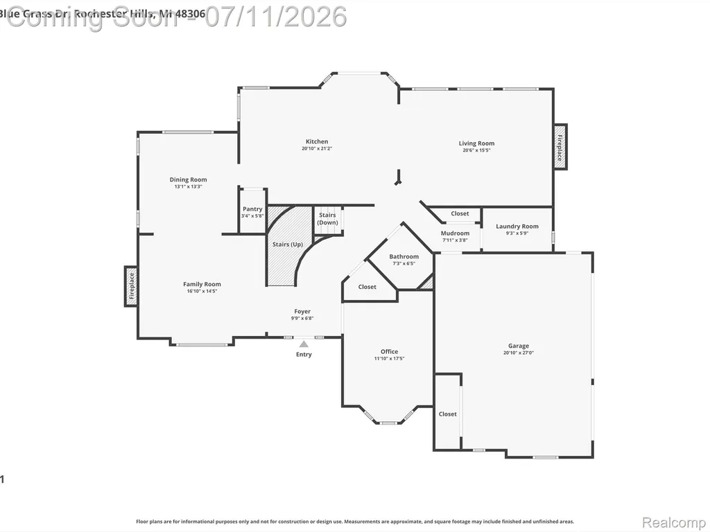 1797 Blue Grass Drive Rochester Hills City MI 48306