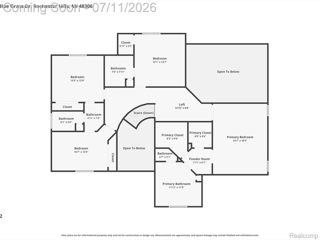 1797 Blue Grass Drive Rochester Hills City MI 48306