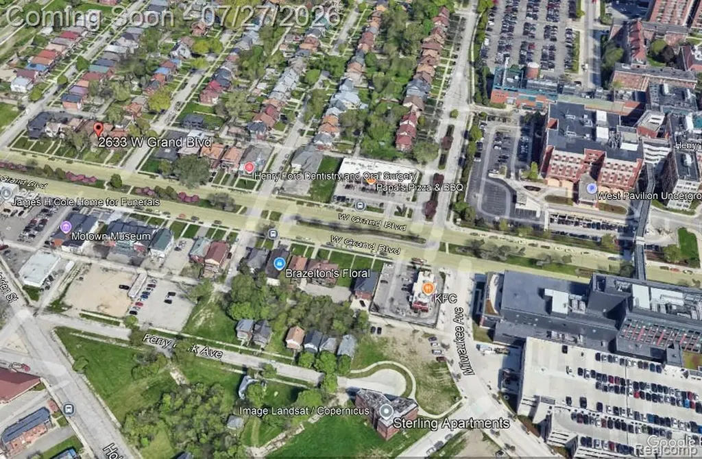 2633 W Grand Boulevard Detroit City MI 48208