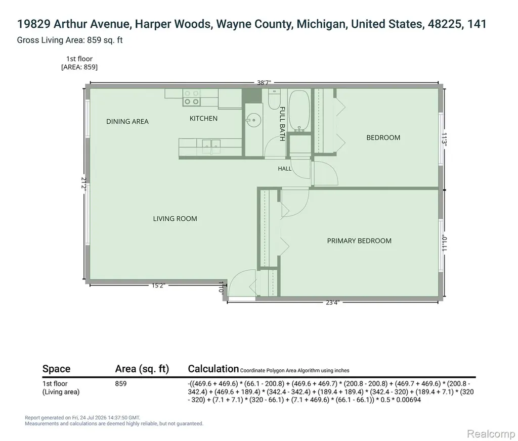 19829 Arthur Avenue Harper Woods City MI 48225