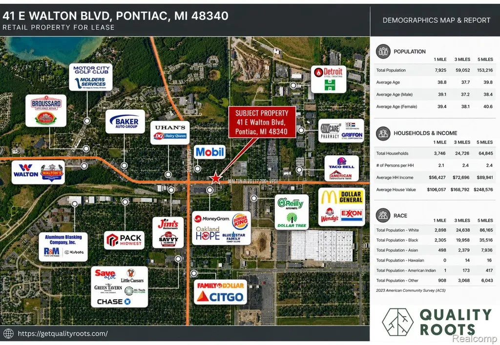 41 E Walton Boulevard Pontiac City MI 48340