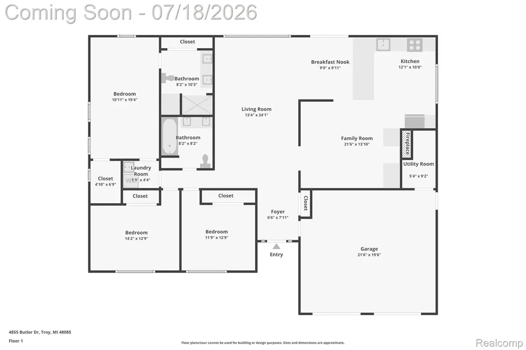4855 Butler Drive Troy City MI 48085