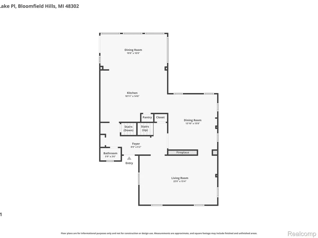 1200 Lake Place Bloomfield Hills City MI 48302