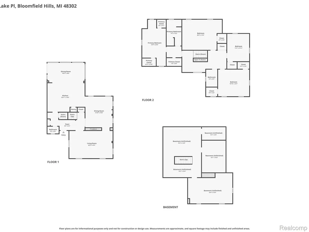 1200 Lake Place Bloomfield Hills City MI 48302