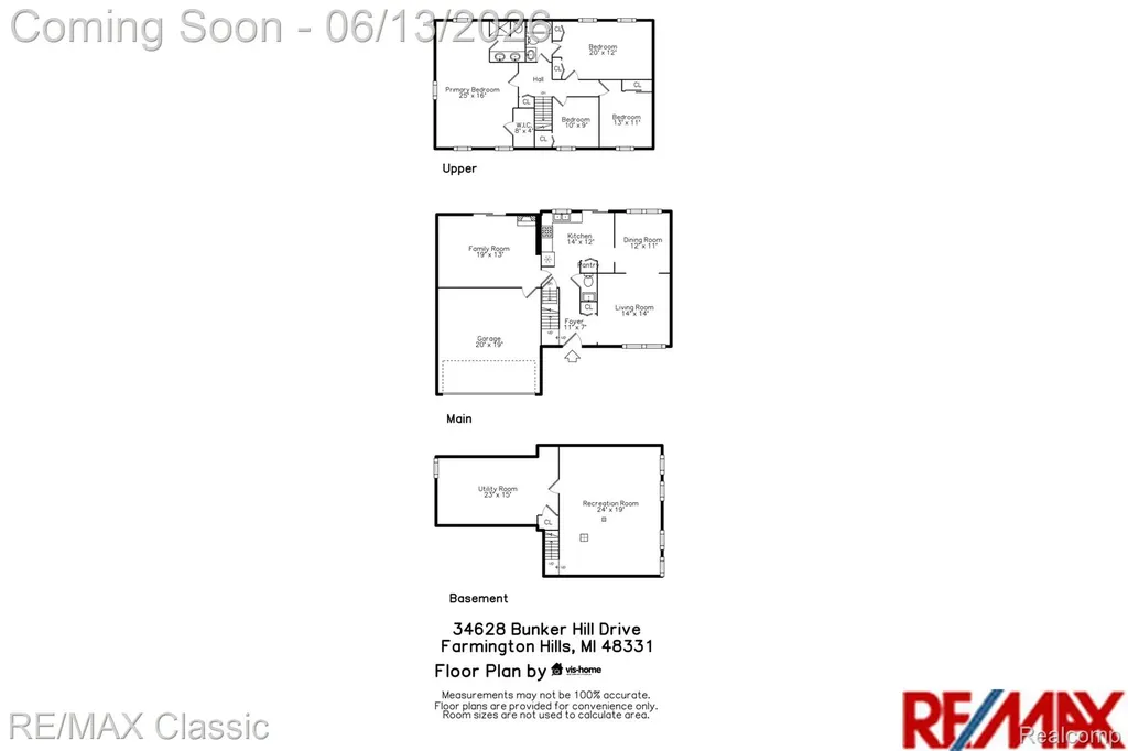 34682 Bunker Hill Drive Farmington Hills City MI 48331