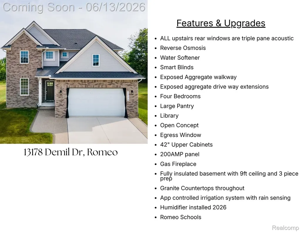 13178 Demil Drive Bruce Township MI 48065