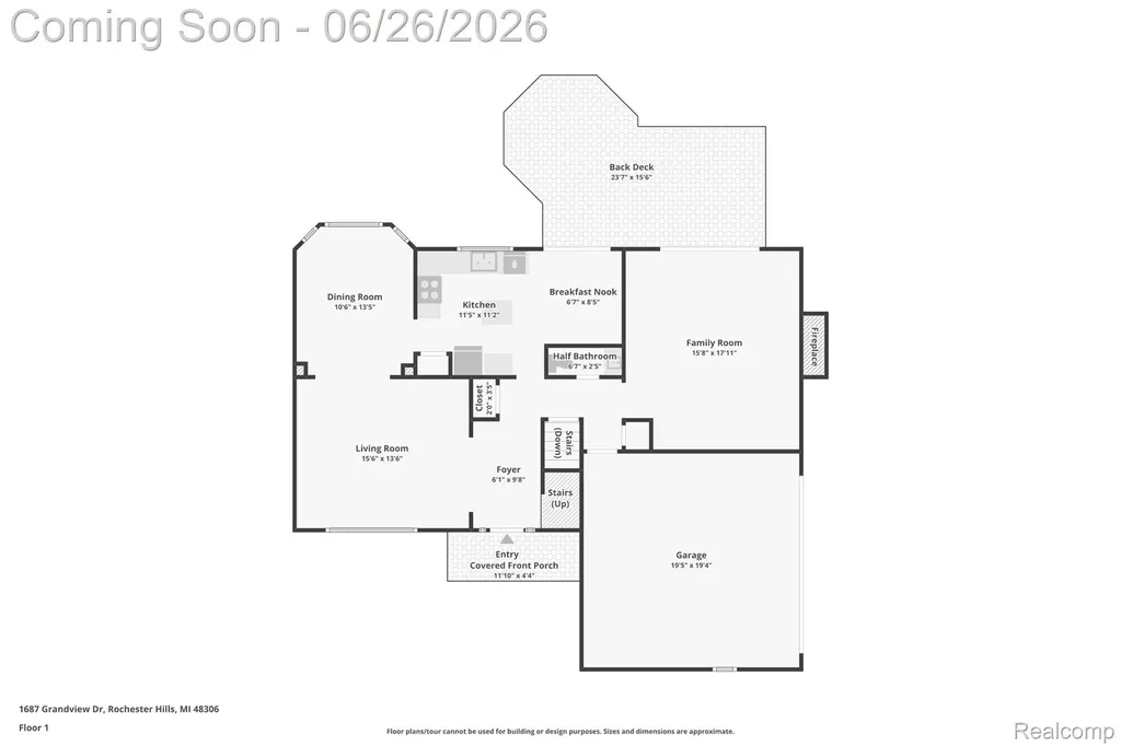 1687 Grandview Drive Rochester Hills City MI 48306
