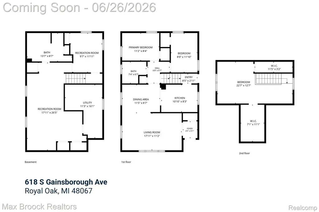 618 S Gainsborough Avenue Royal Oak City MI 48067
