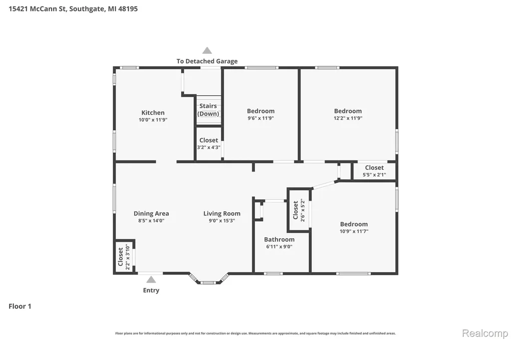 15421 Mccann Street Southgate City MI 48195