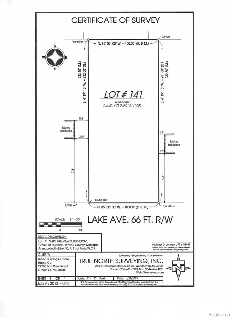 Vacant Lake Road Grosse Ile Township MI 48138
