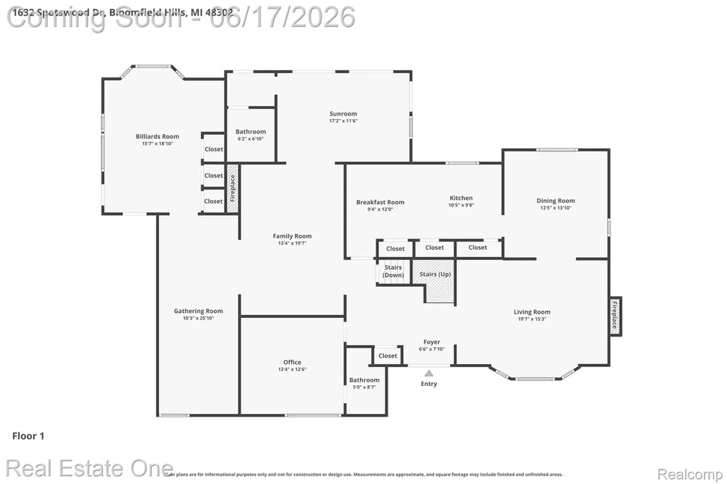1632 Spotswood Drive Bloomfield Hills City MI 48302