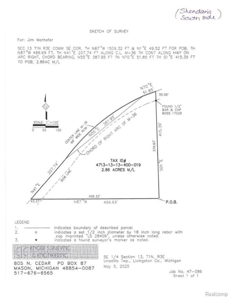 Vl 2.86 Acres W M-36 Unadilla Township MI 48169