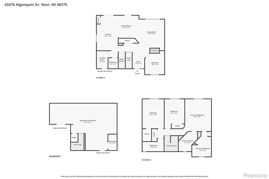 43470 Algonquin Drive Novi City MI 48375