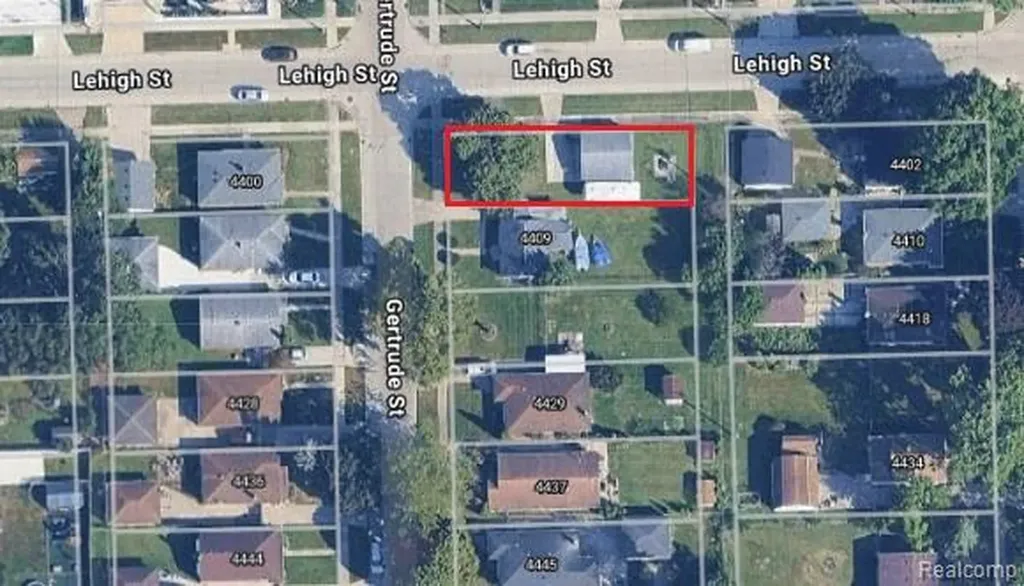 Vacant Gertrude Street Dearborn Heights City MI 48125