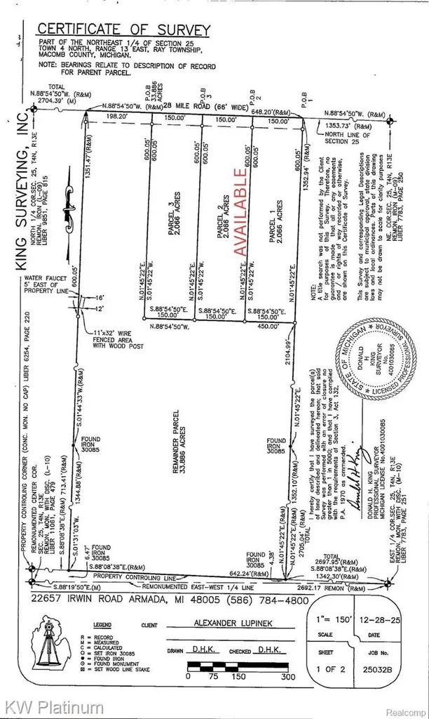 Vacant 2 - 28 Mile Road Ray Township MI 48096